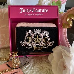 Juicy Couture Black and Gold Cardholder Wallet NIB